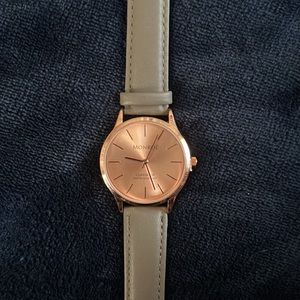 Monroé Classique Solérose Charcoal Leather Watch